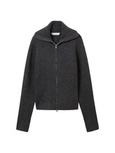 Ausgewählt, Strickjacke mit recyceltem Polyester von Tom Tailor, grau