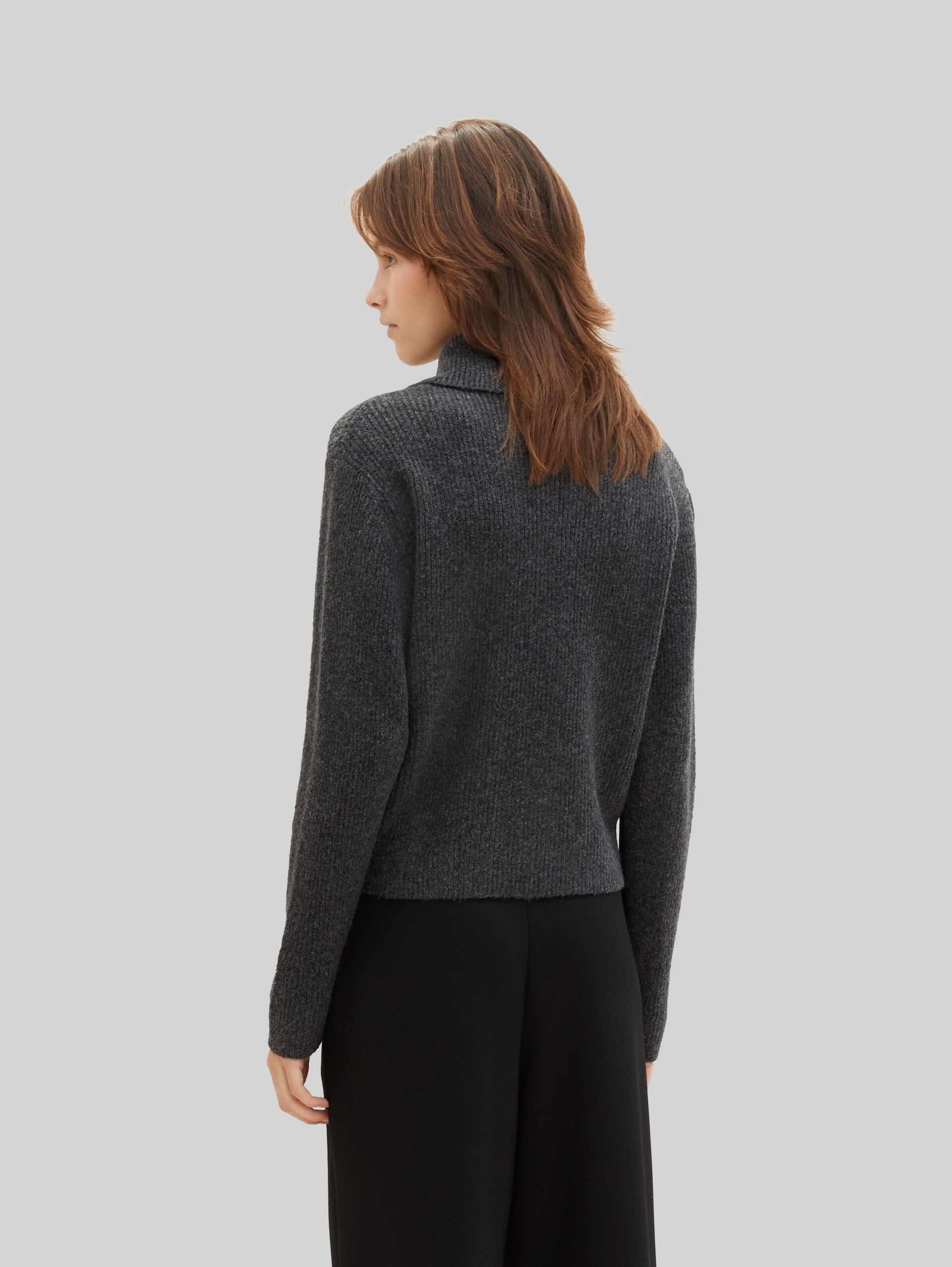 Strickjacke mit recyceltem Polyester - Shale Grey Melange