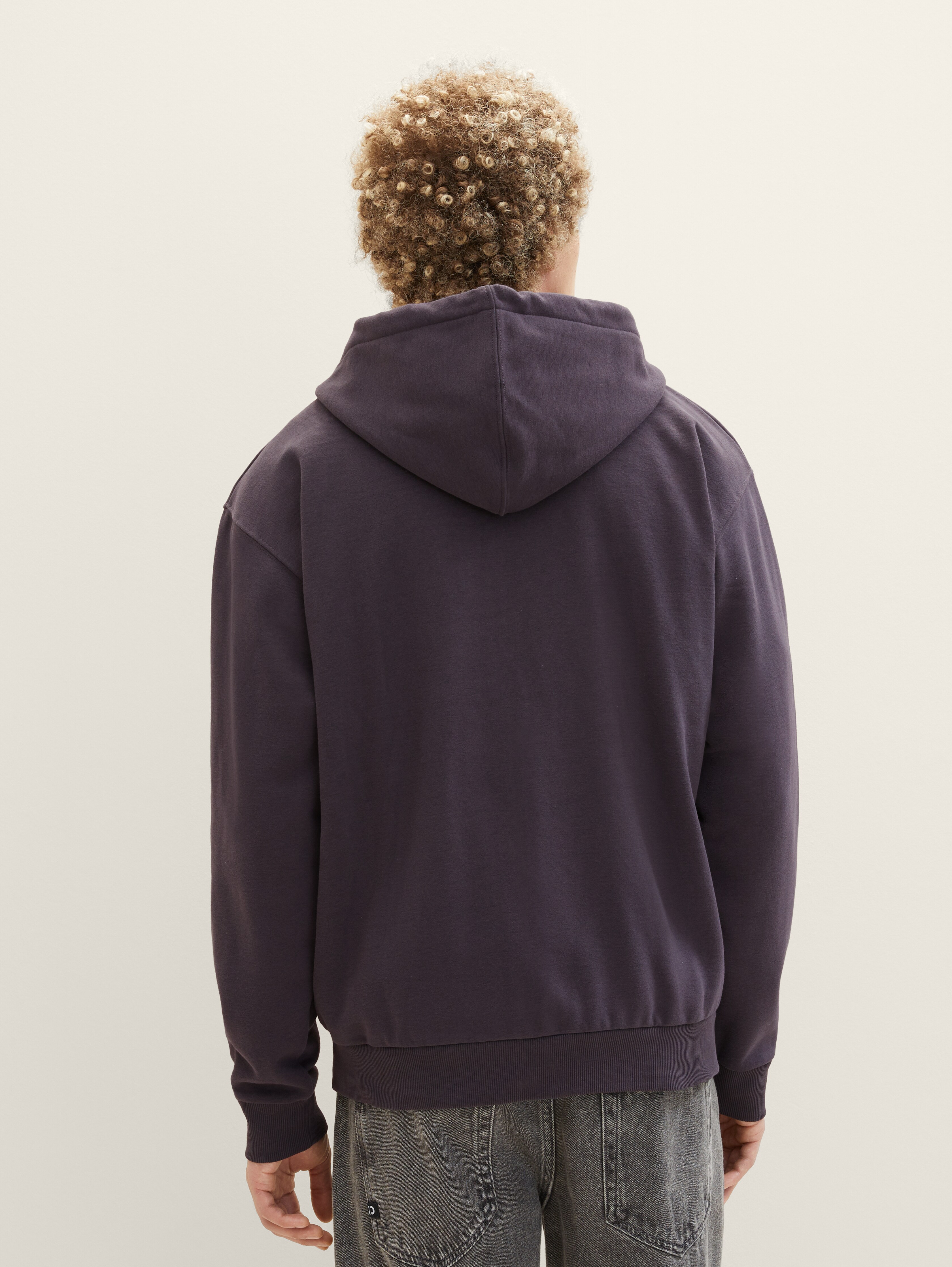 Hoodie with a zip by Tom Tailor