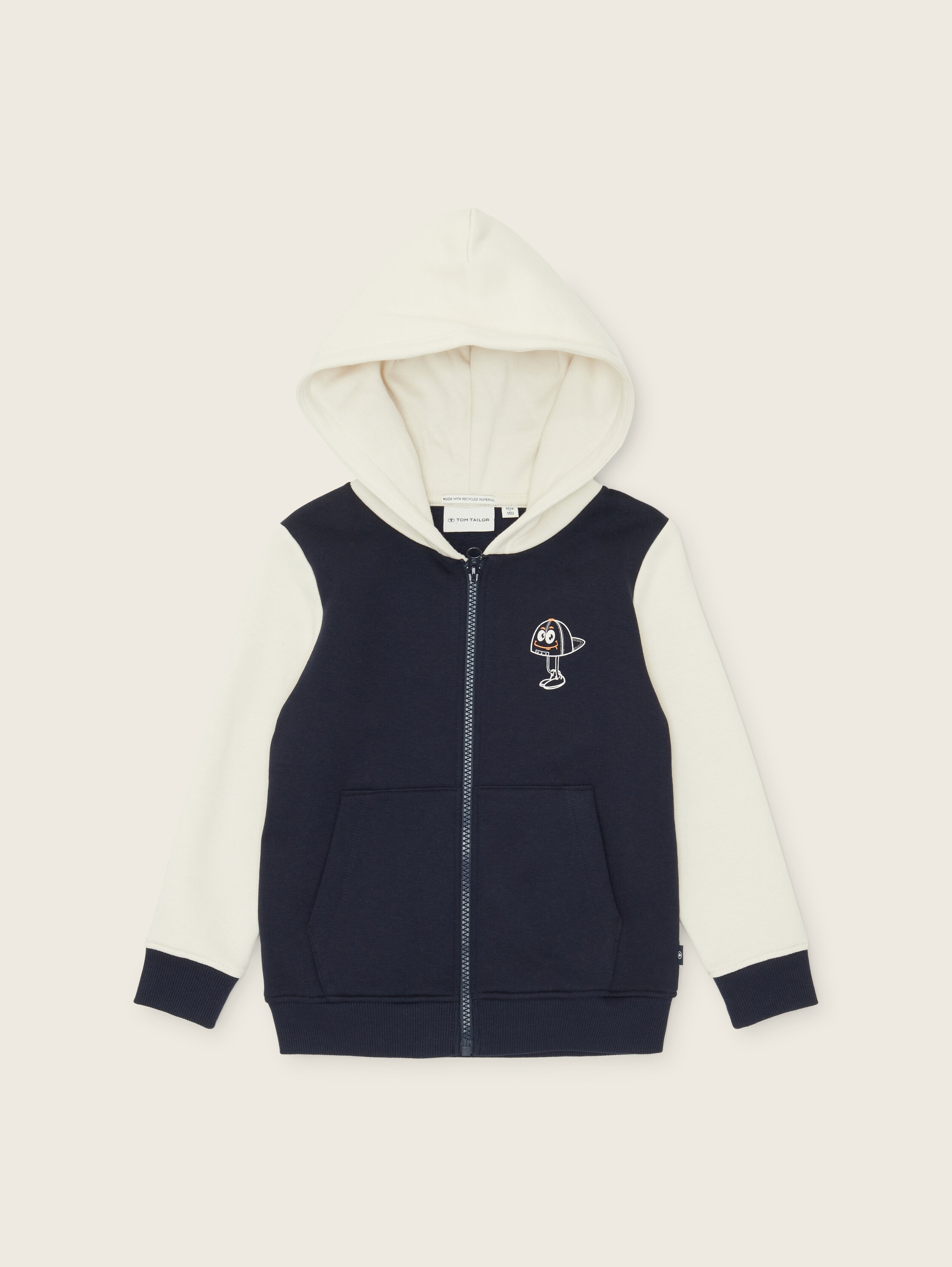 Sweat à capuche avec blocs de couleurs - bleu - 