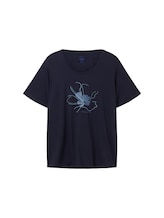 Ausgewählt, Plus Size - T-Shirt mit Print von Tom Tailor, blau