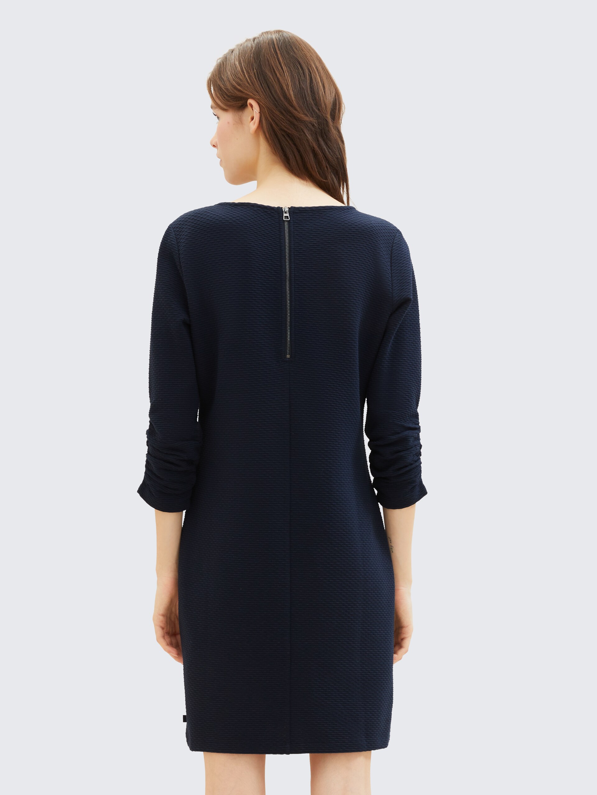 Mini-Kleid mit 3/4 Arm - sky captain blue - Model-Rückansicht
