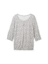 Ausgewählt, Plus Size - Gemustertes Shirt mit Knöpfen von Tom Tailor, grau