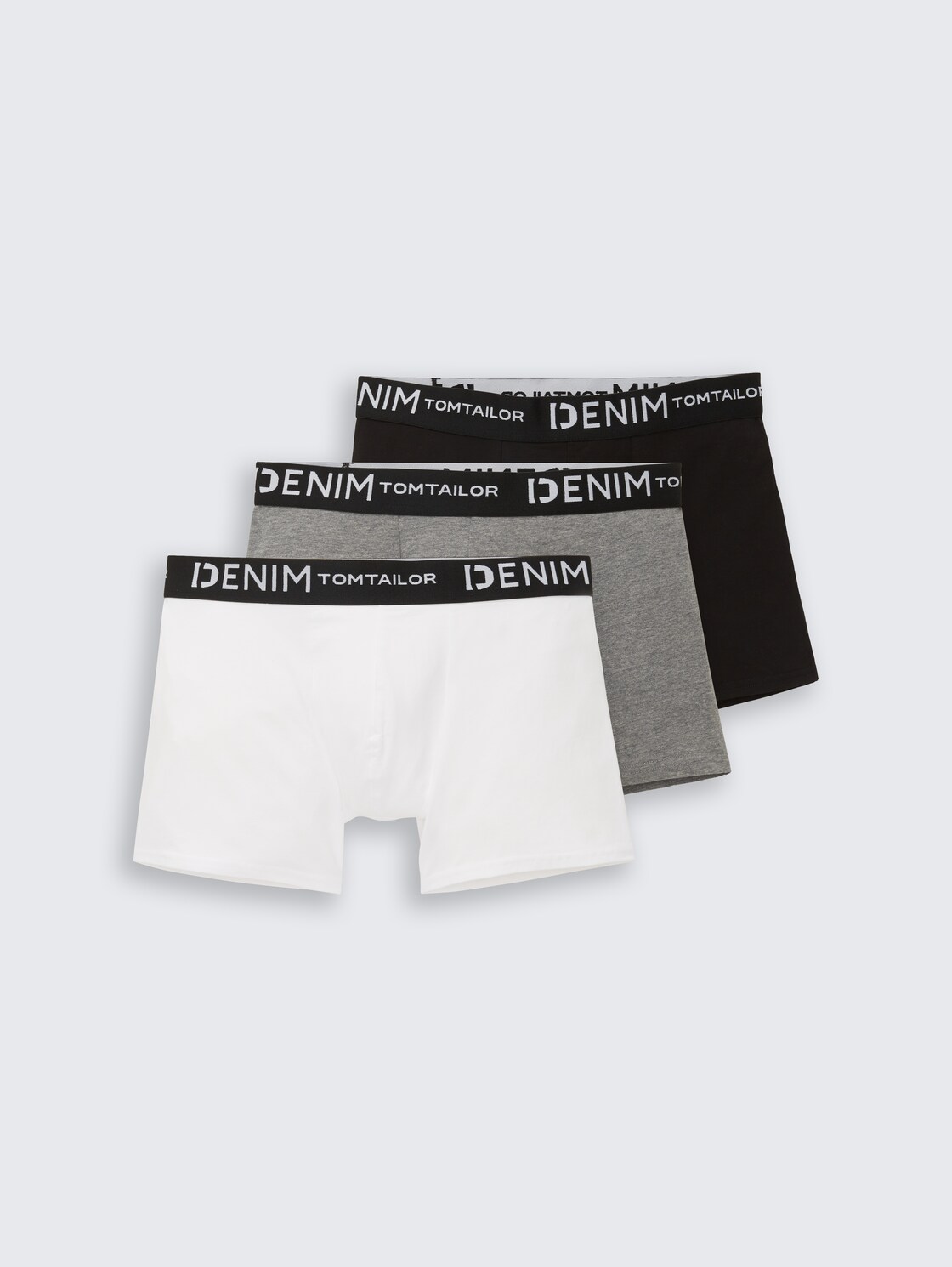 Boxershorts im 3er-Pack - Heather Grey Melange - Vorder-Produkt-Ansicht