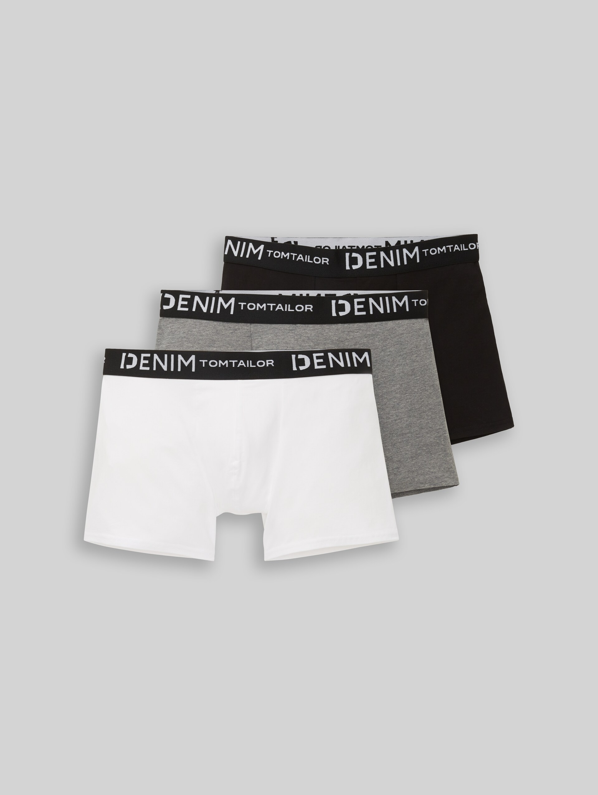 Boxer shorts, 3-pack - Heather Grey Melange - Front product view
