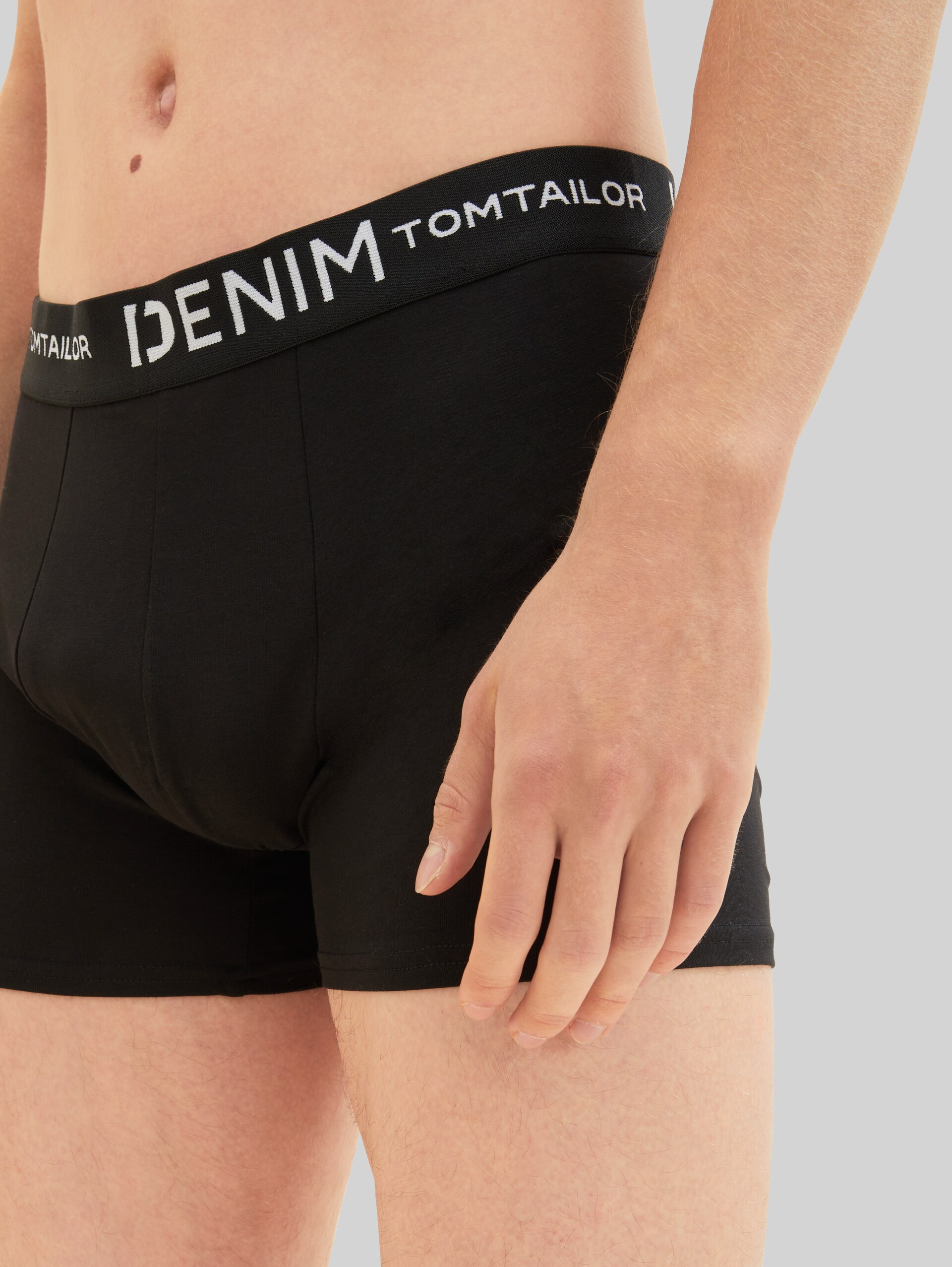 Boxer shorts, 3-pack - Heather Grey Melange - Detail model view