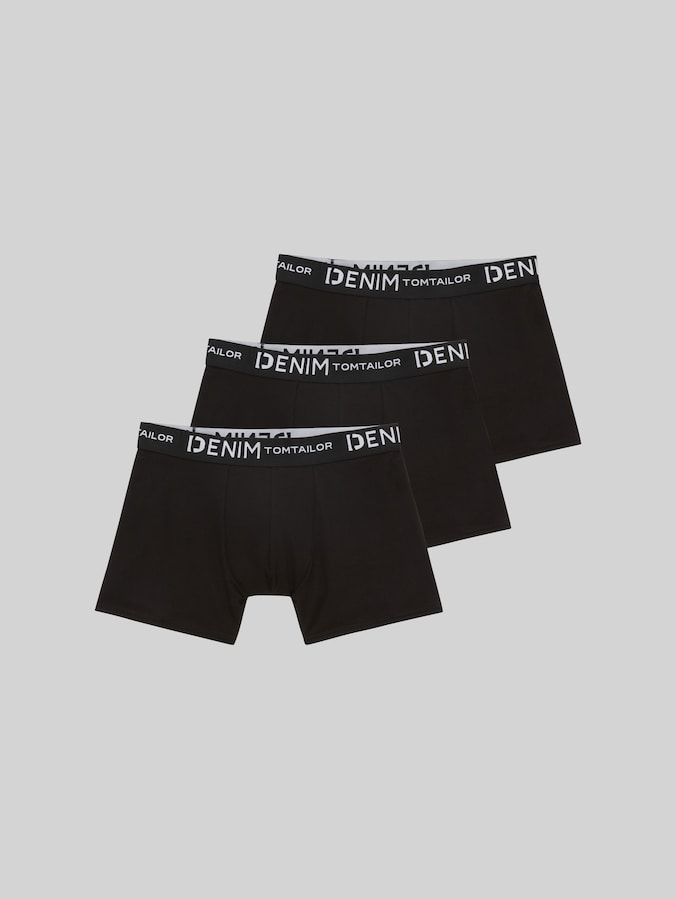 Boxershorts in een set van 3 door Denim Male, Black