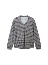 Ausgewählt, T-Shirt-Bluse mit Allover-Print von Tom Tailor, blau