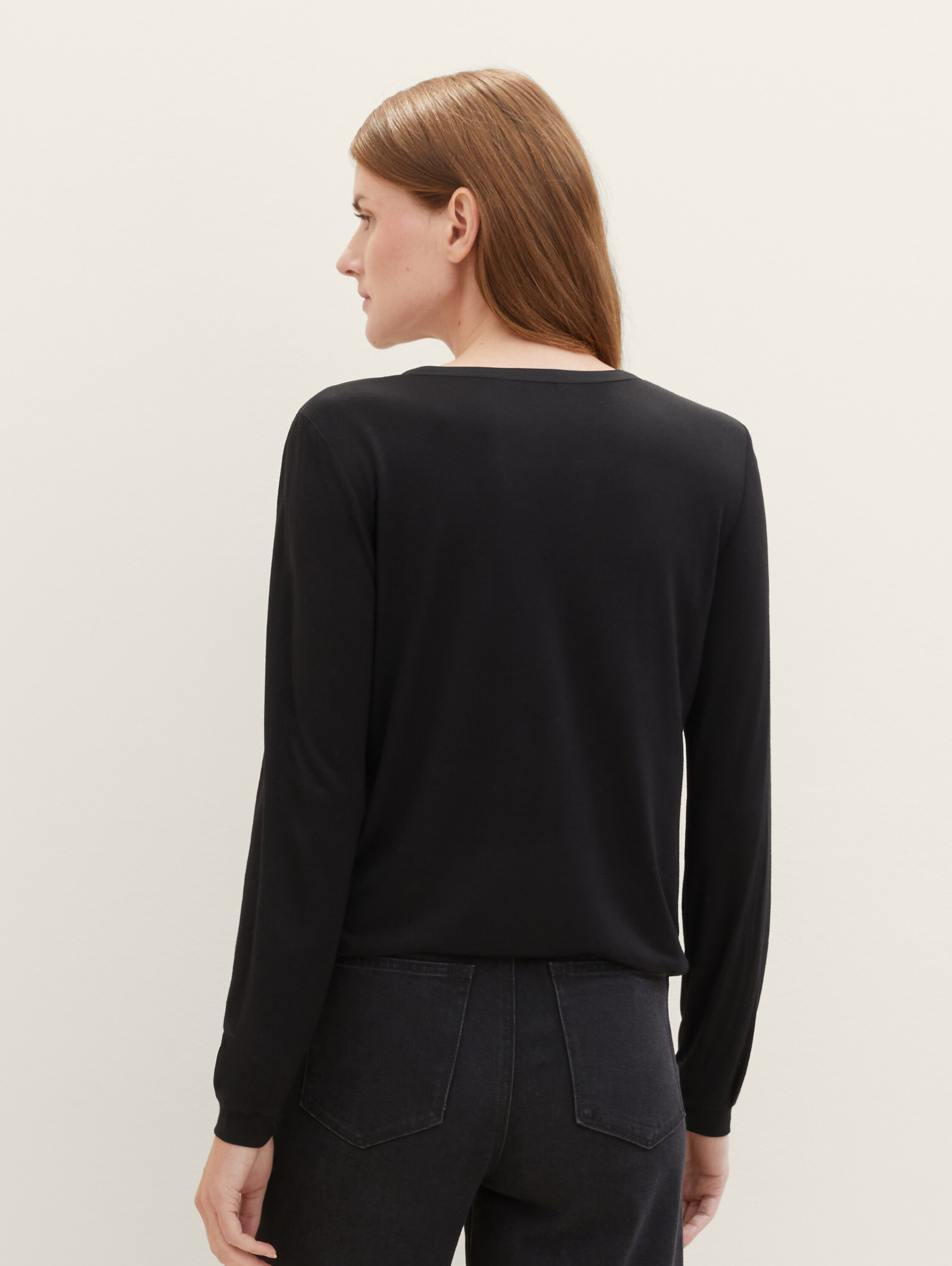 Langarmshirt mit LENZING™ ECOVERO™ - 4