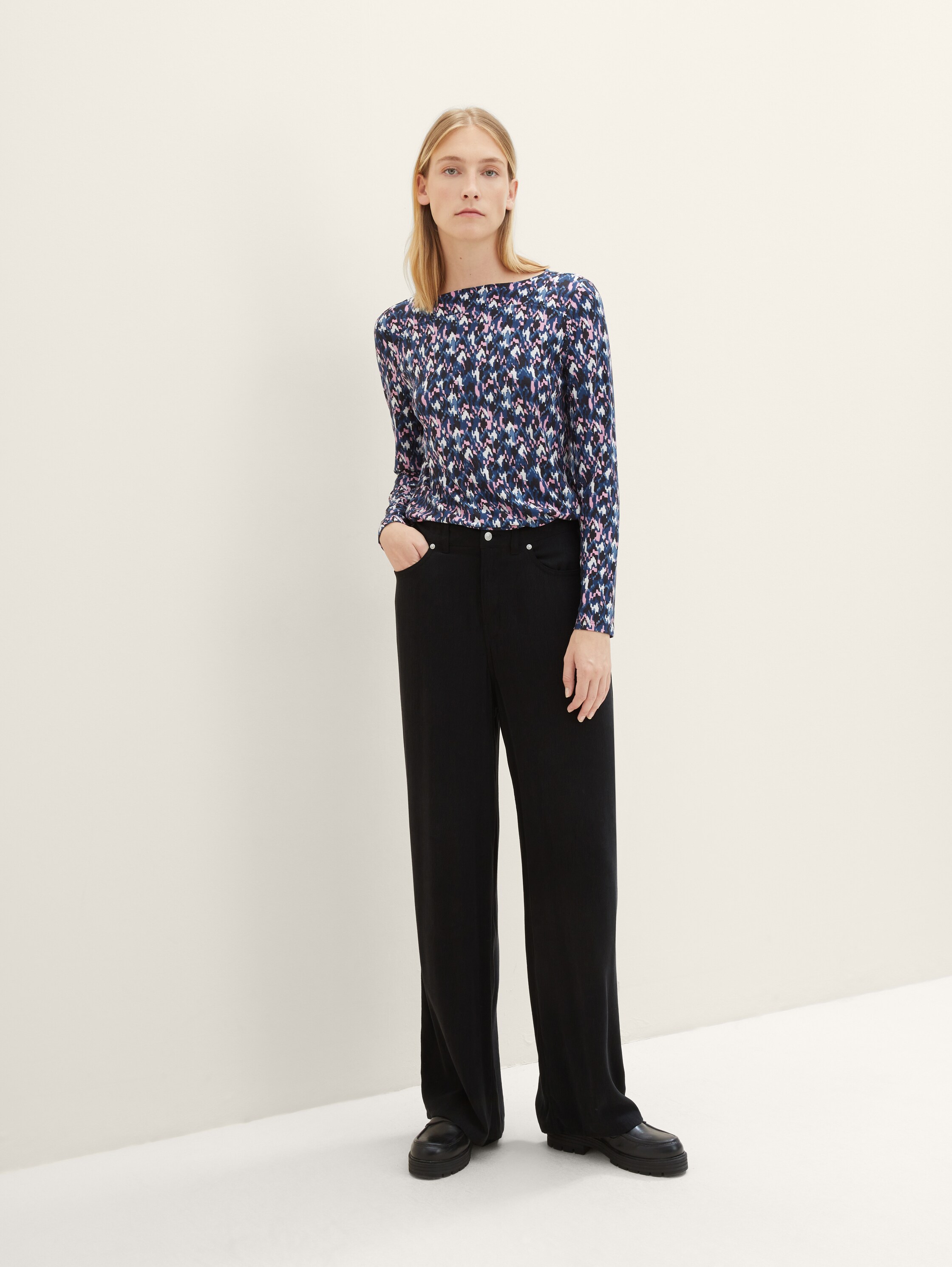 Langarmshirt mit Allover-Print - 2