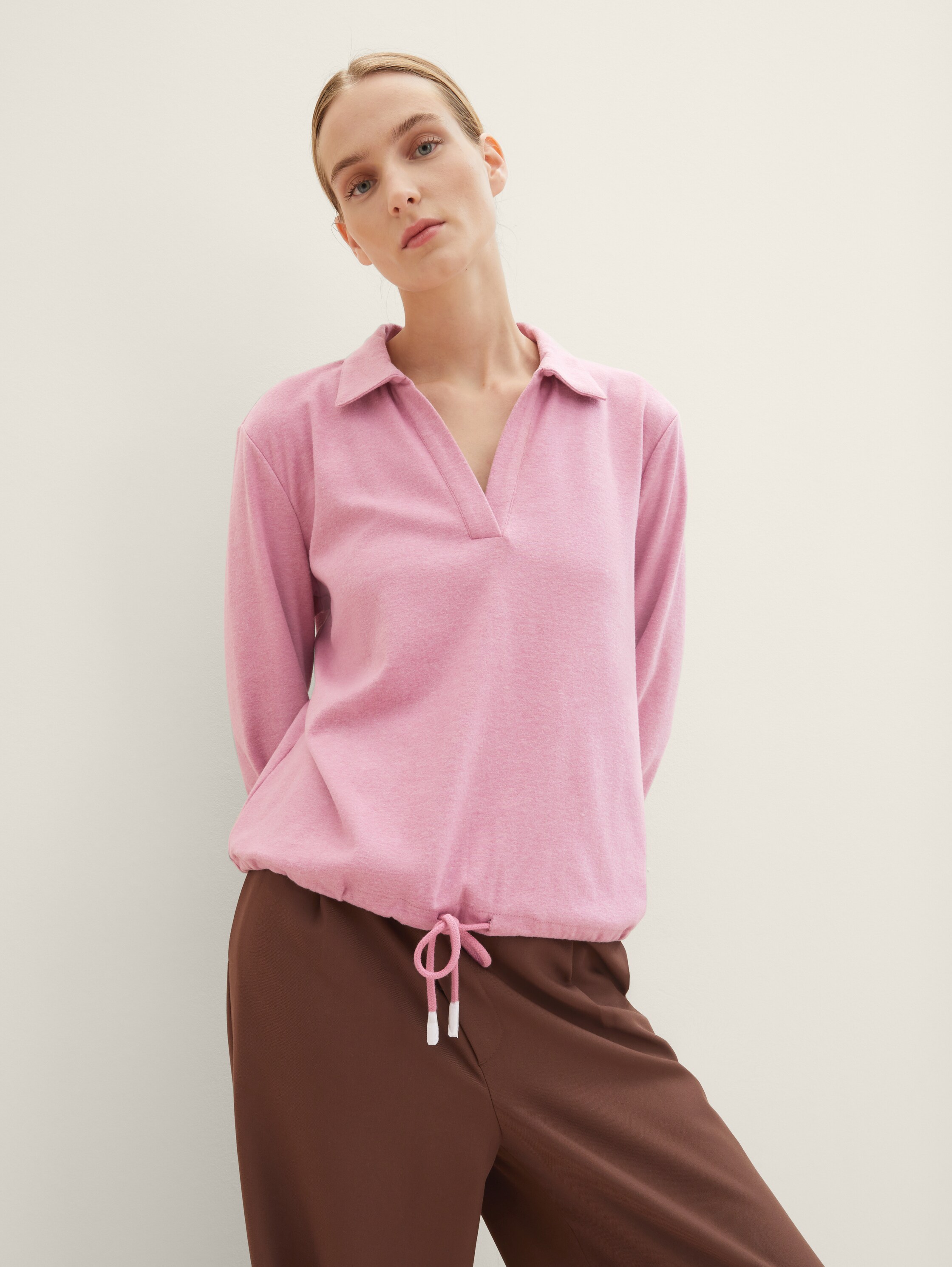 Sweatshirt in Melange Optik - 1
