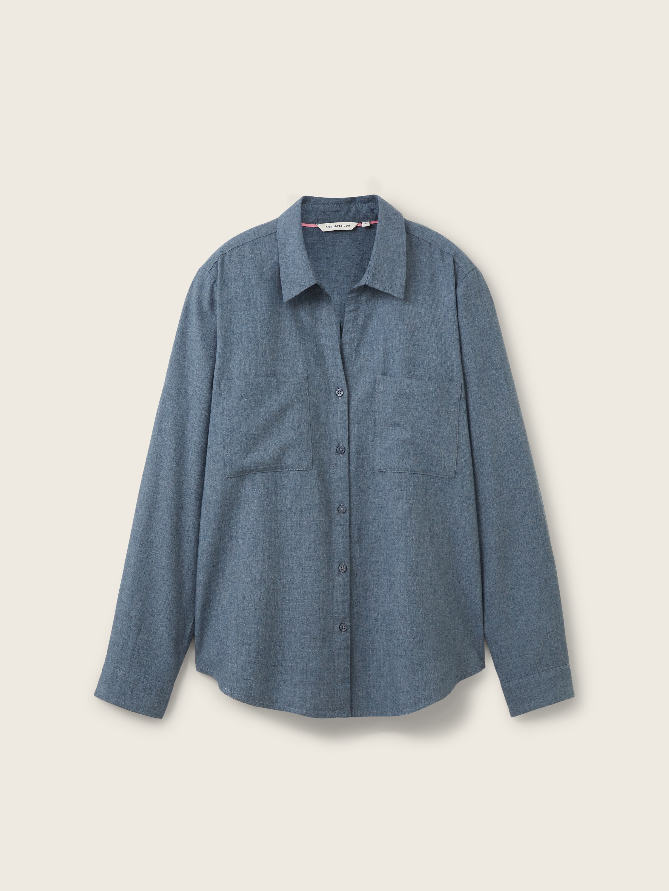 Bluse in Melange Optik - stormy sea blue melange - Vorder-Produkt-Ansicht