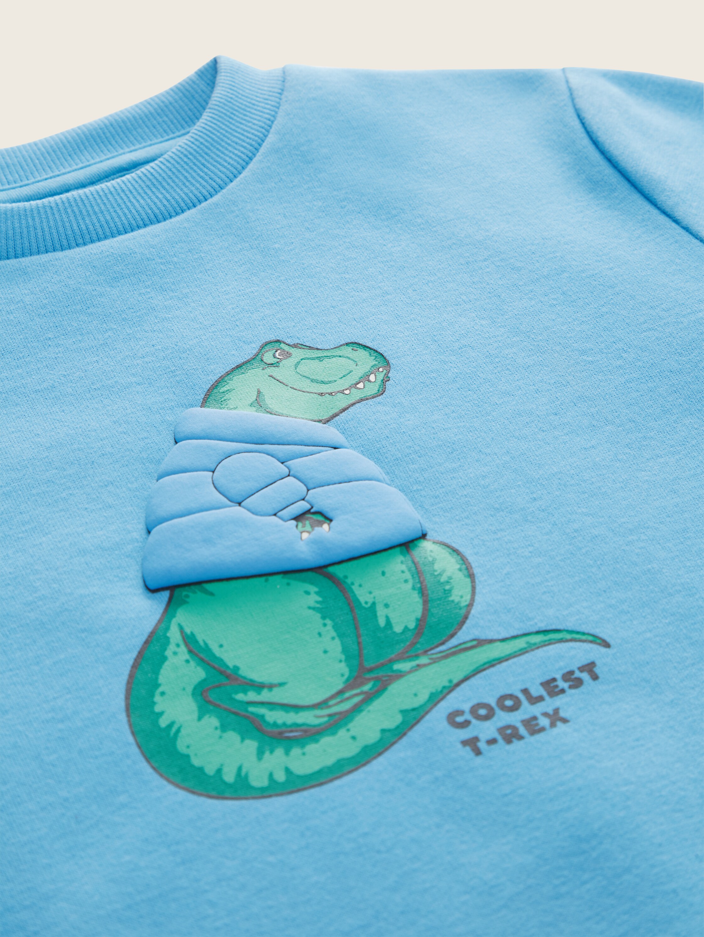 Sweatshirt met print - rainy sky blue - Detailaanzicht model