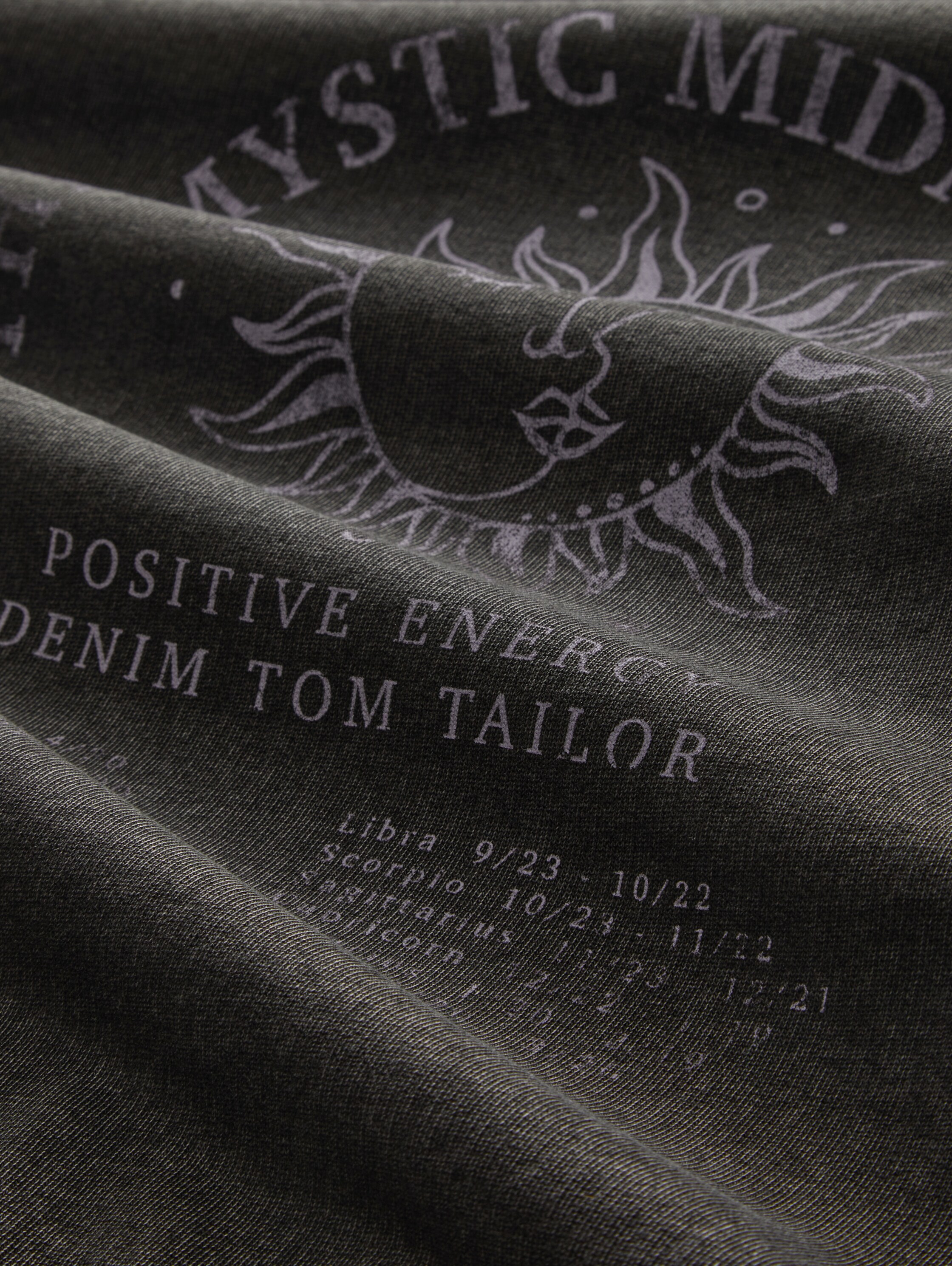 Sweatjack met motief - deep black - Materiaalweergave