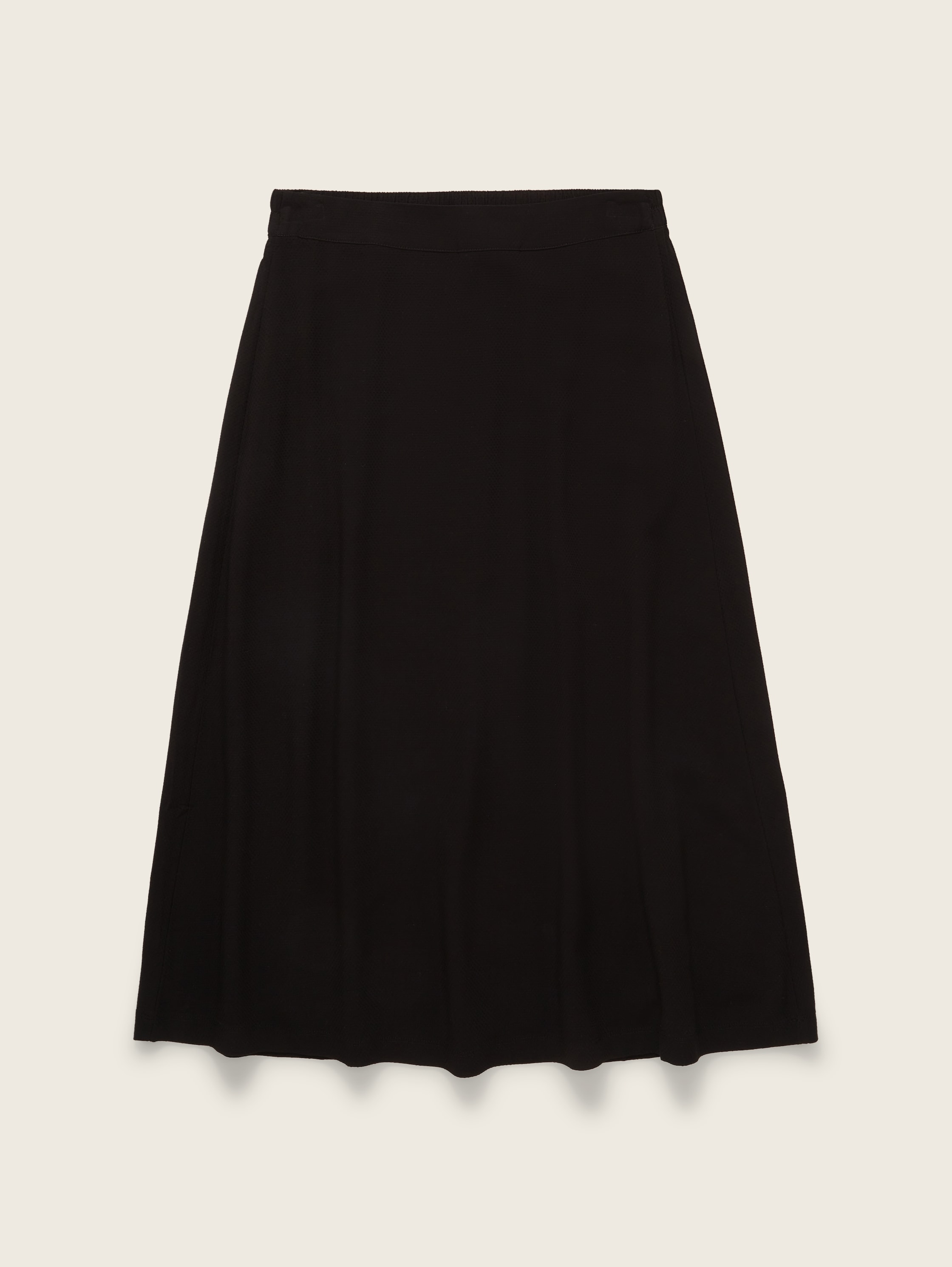 Midi-rok met structuur - deep black - Product vooraanzicht