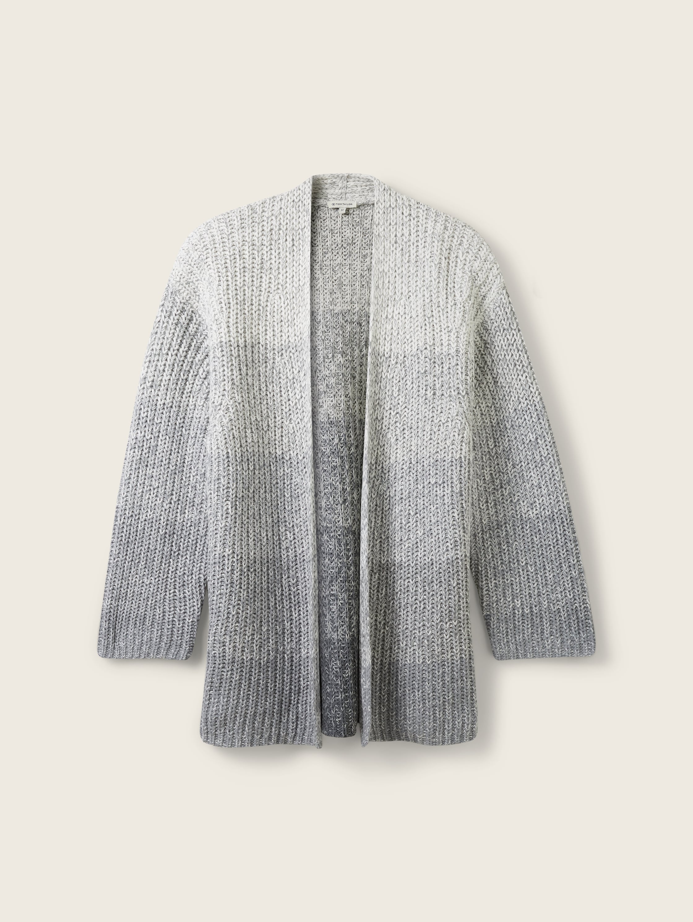 Cardigan met kleurverloop - grey knitted gradient