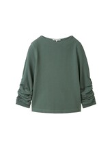 Geselecteerd, Sweater met plooien door Tom Tailor, groen