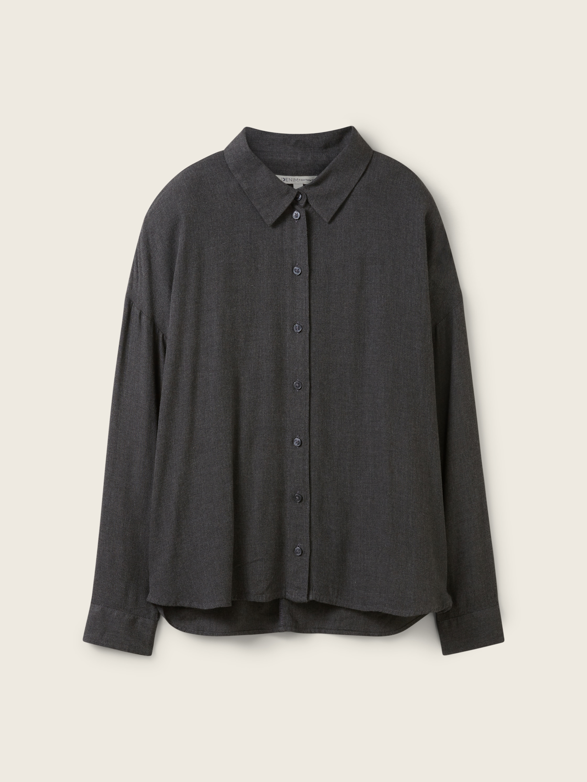 Oversized overhemd - Shale Grey Melange - Product vooraanzicht