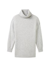 Sélectionné, Pull à col roulé en polyester recyclé par Tom Tailor, gris