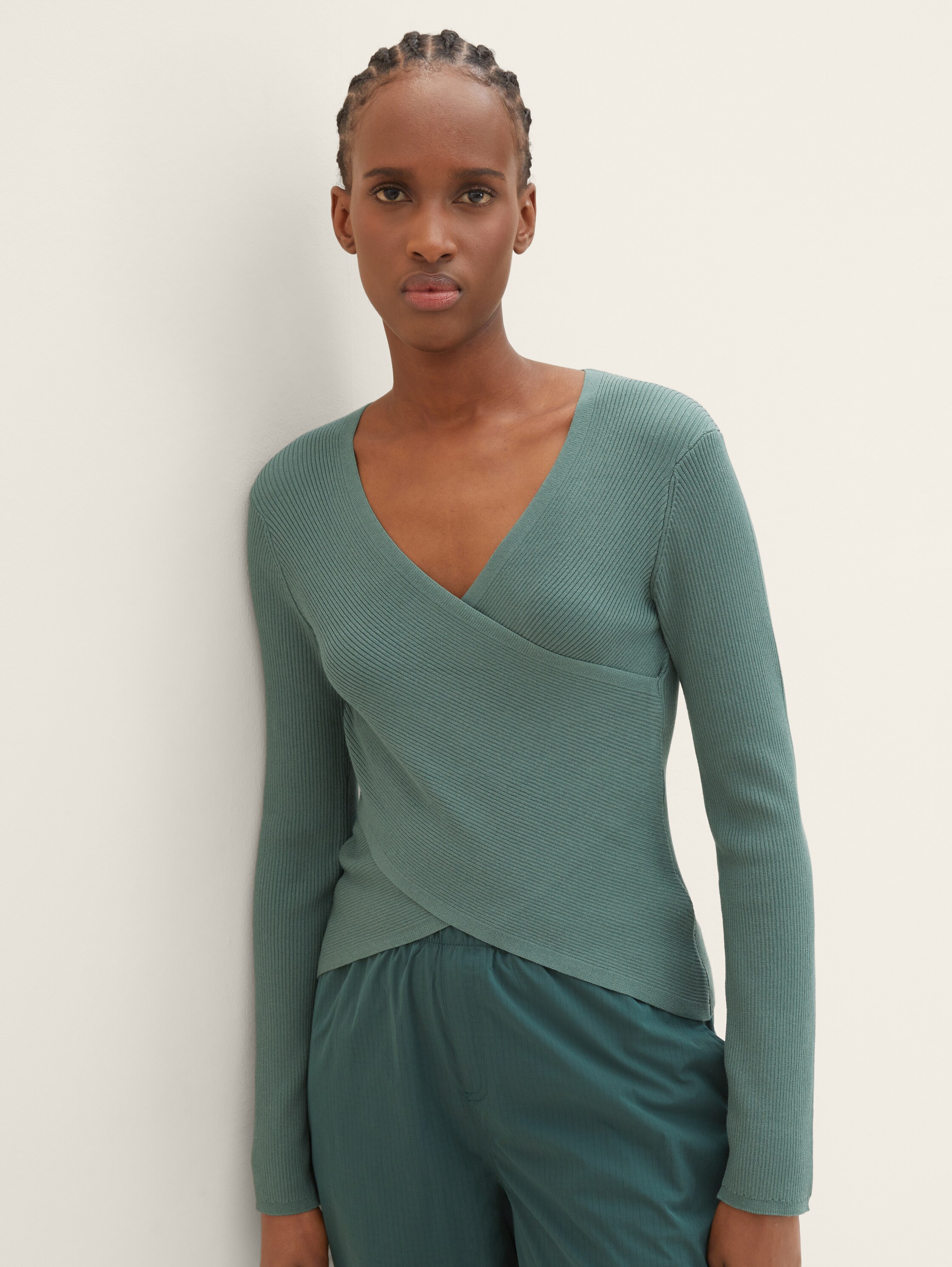 Gerippter Pullover mit LENZING™ ECOVERO™ - 3