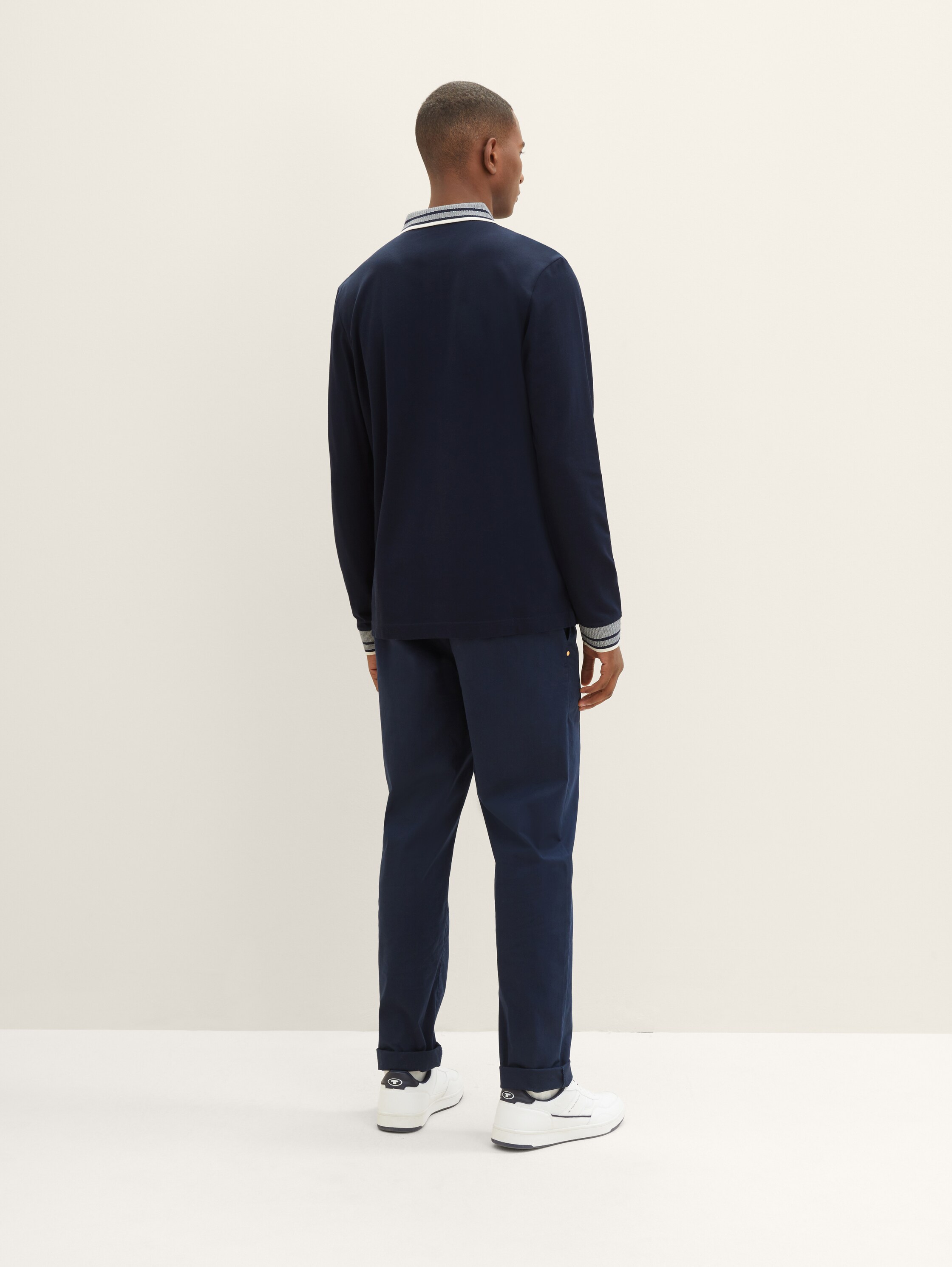 Langarm Poloshirt - sky captain blue