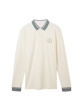 Ausgewählt, Langarm Poloshirt von Tom Tailor, weiß
