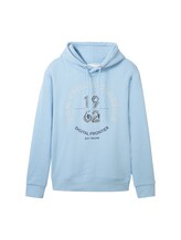 Ausgewählt, Hoodie mit Logo Print von Tom Tailor, blau