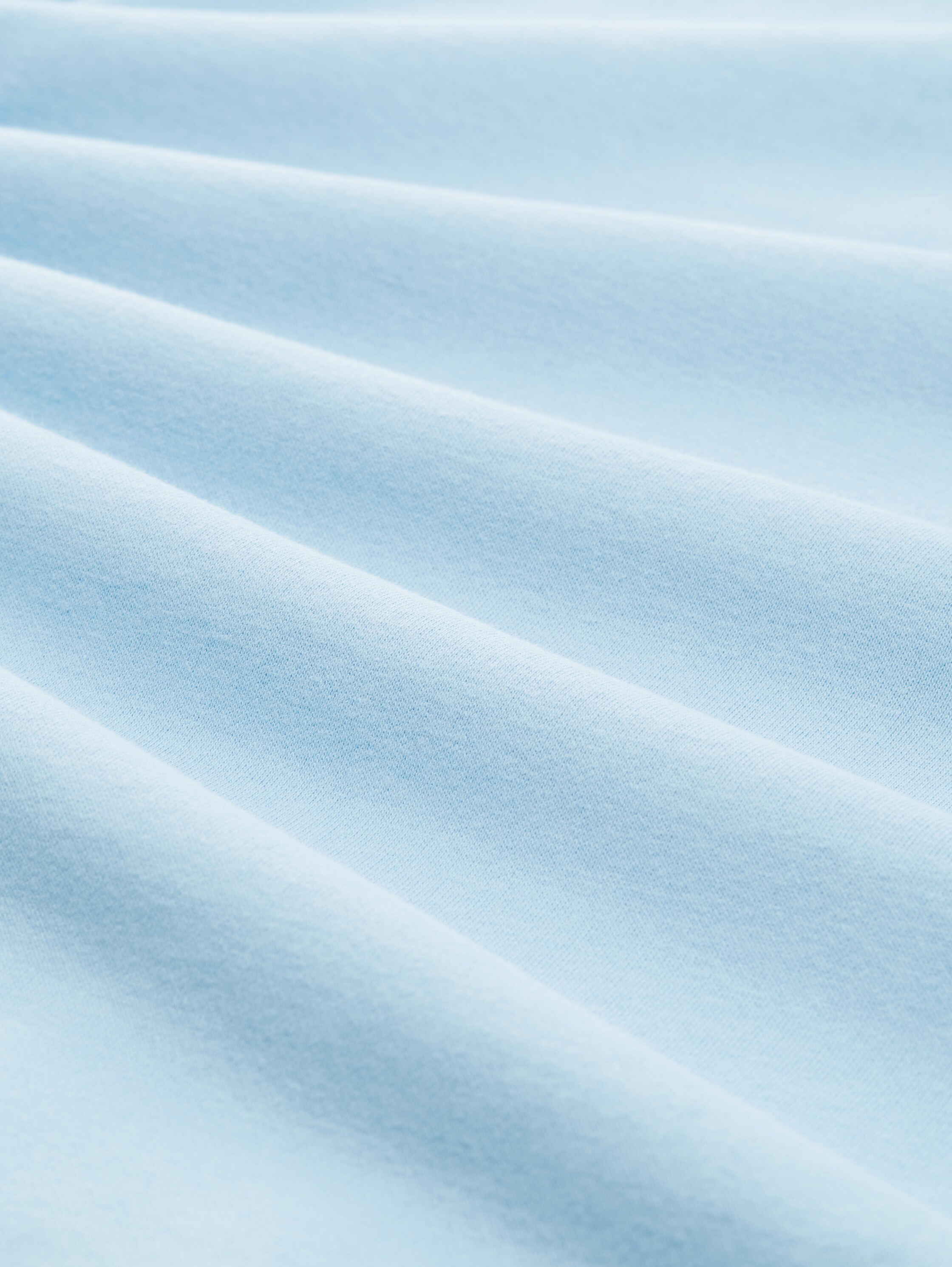 Hoodie mit Logo Print - washed out middle blue - Material-Ansicht