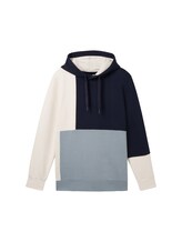 Ausgewählt, Hoodie mit Colour Blocking von Tom Tailor, blau