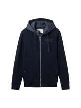 Sélectionné, Sweat zippé par Tom Tailor, bleu