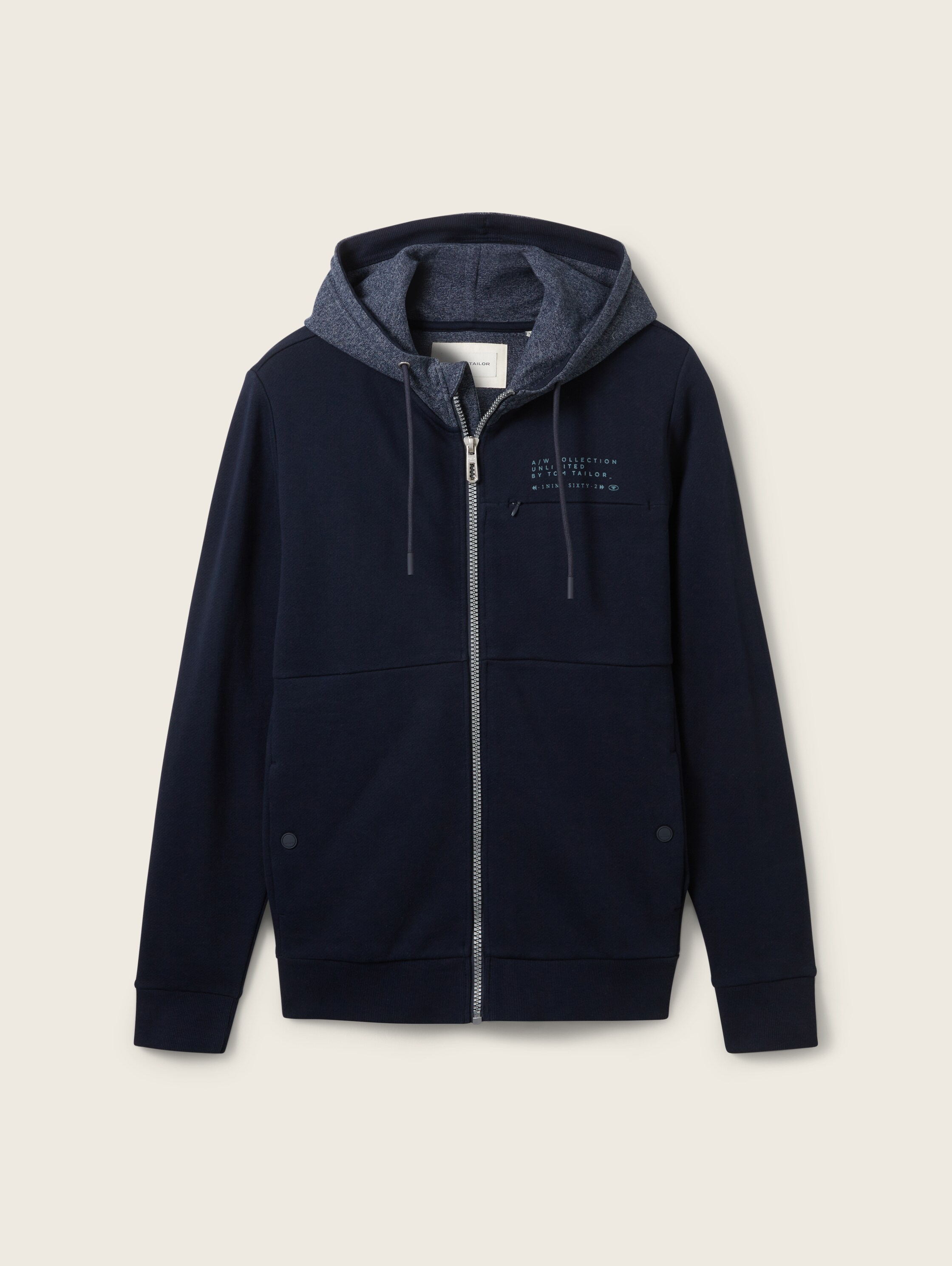 Sweat zippé - sky captain blue - Vue de face du produit