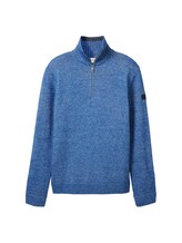 Selected, Troyer knitted sweater with recycled polyester by Tom Tailor, blue