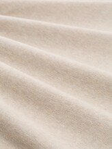 Pull en maille basique en coton - cashew beige melange - Vue de la matière