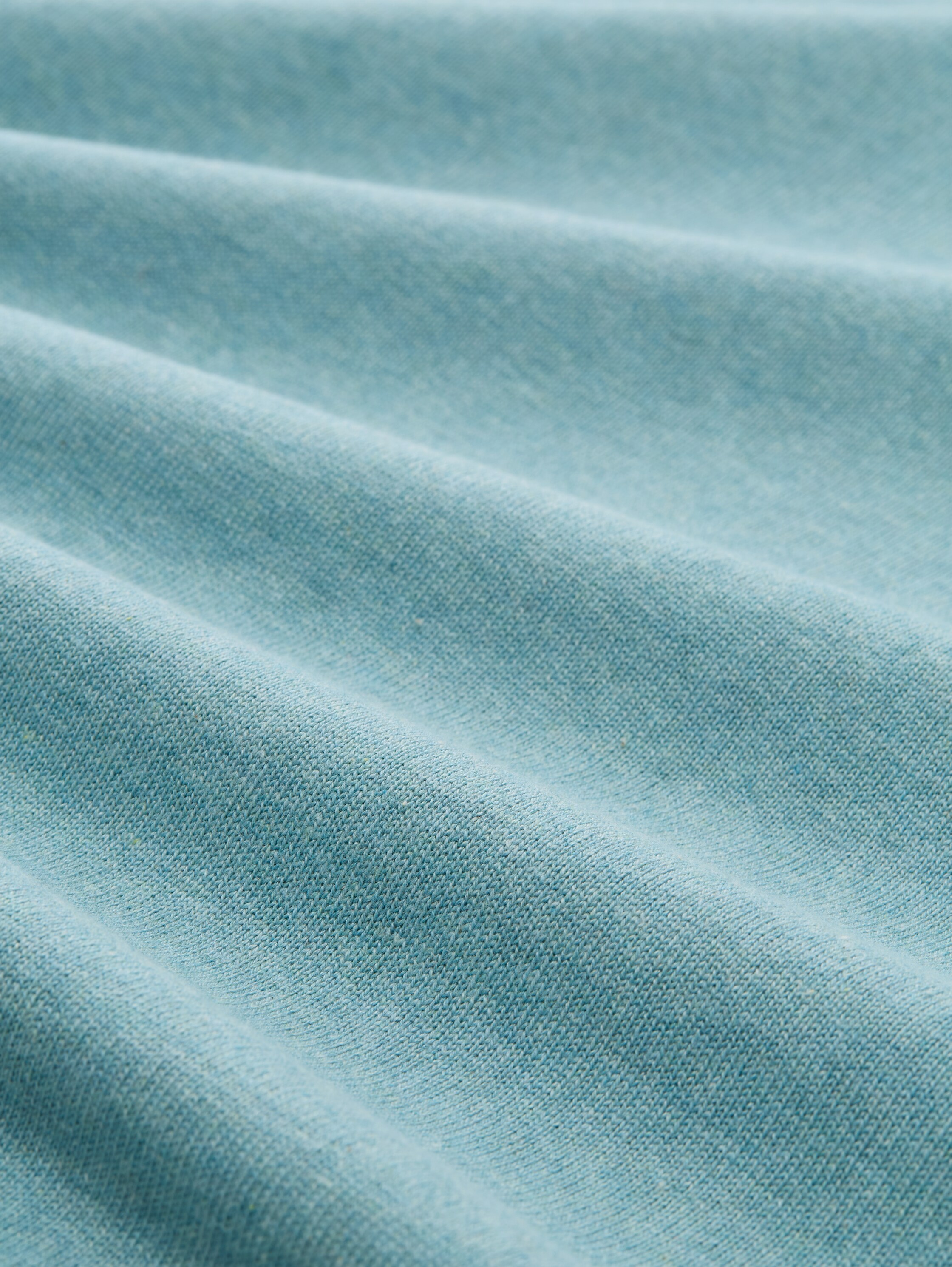 Basic gebreide trui van katoen - tourmaline melange - Materiaalweergave