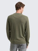 Pull en maille basique en coton - tea leaf melange