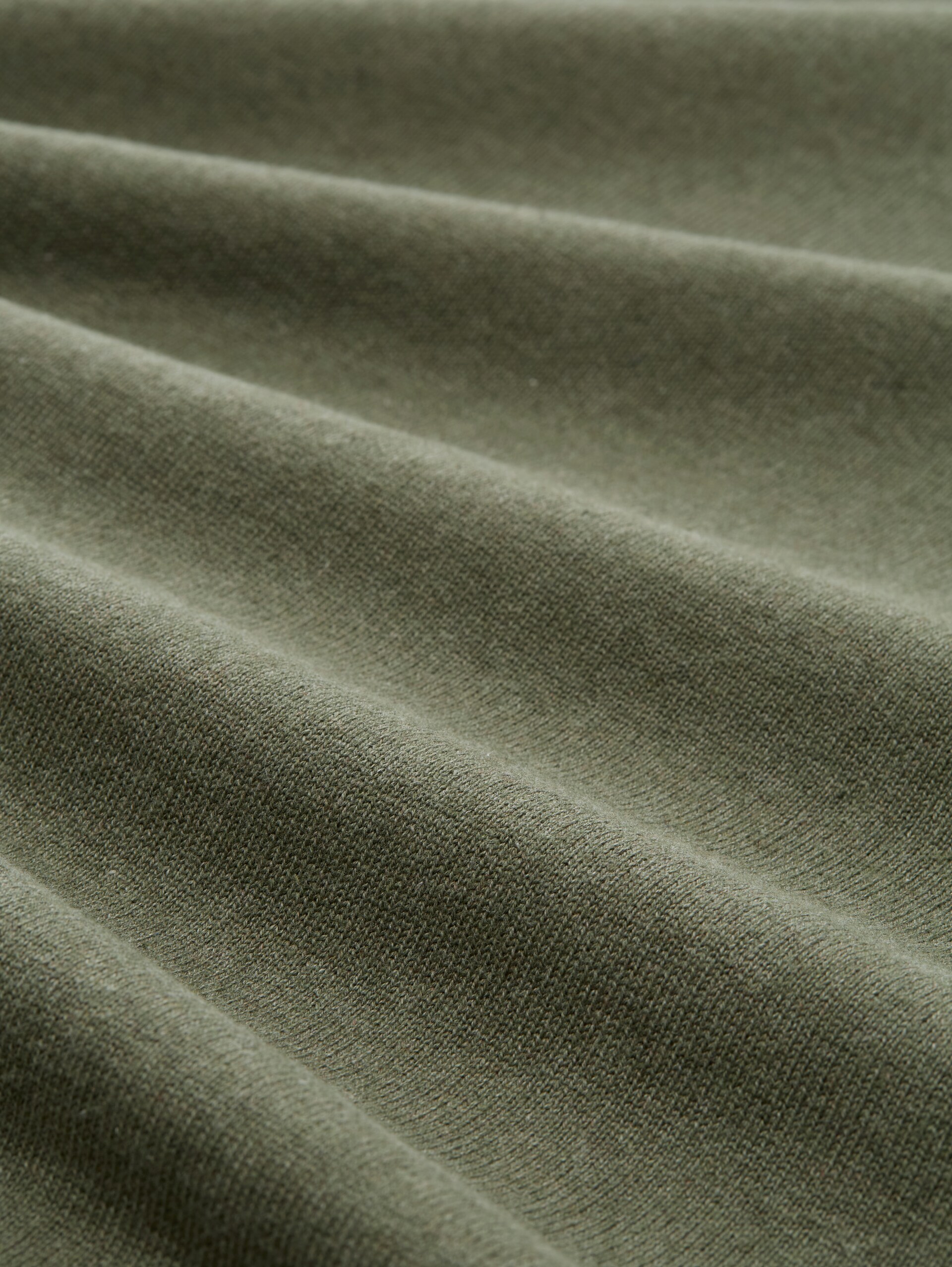 Basic Strickpullover aus Baumwolle - tea leaf melange - Material-Ansicht
