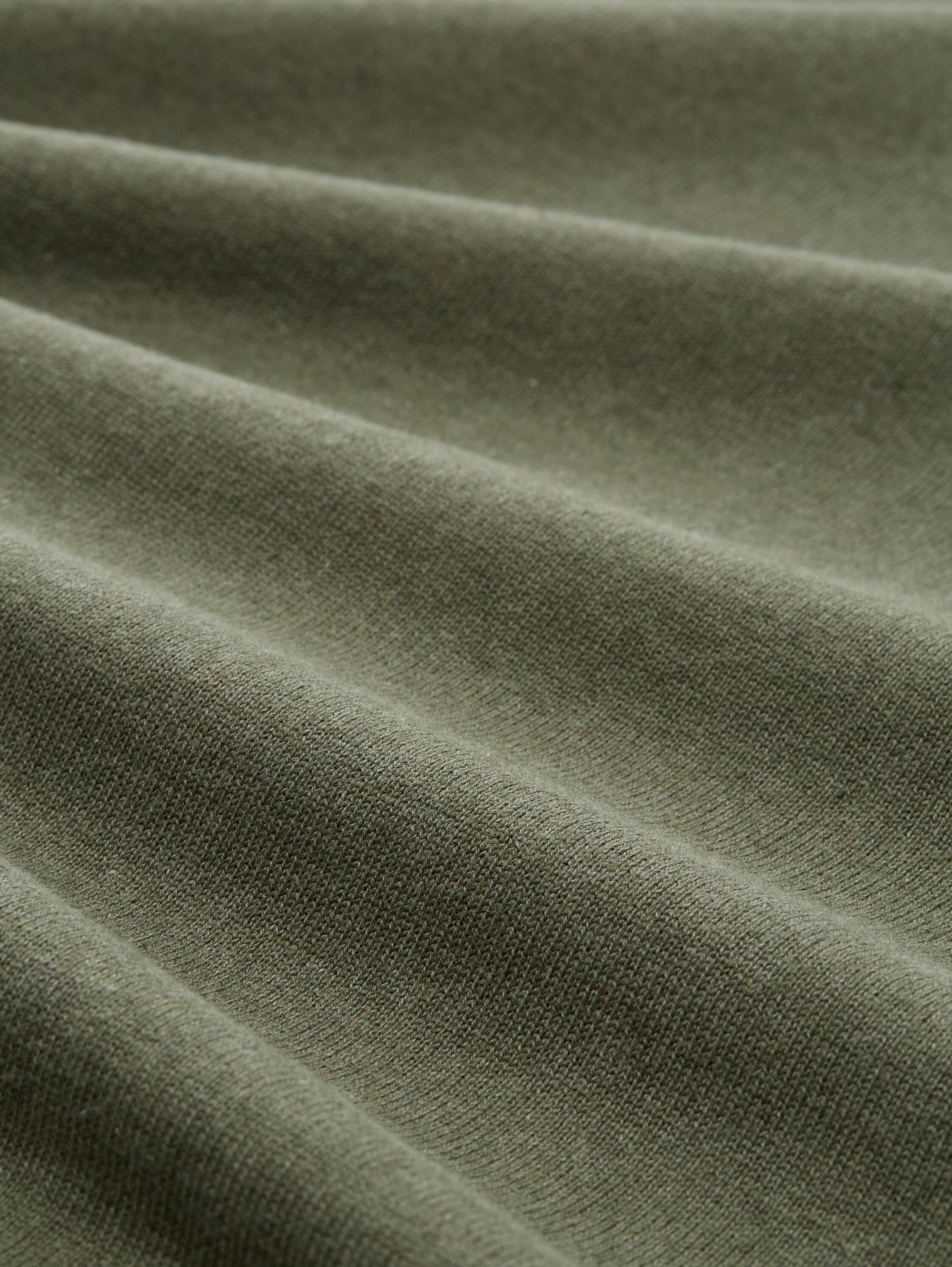 Pull basique en coton tricoté - tea leaf melange - Vue de la matière