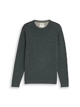 Nicht ausgewählt, Basic Strickpullover aus Baumwolle von Tom Tailor, grün