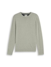 Nicht ausgewählt, Basic Strickpullover aus Baumwolle von Tom Tailor, grün