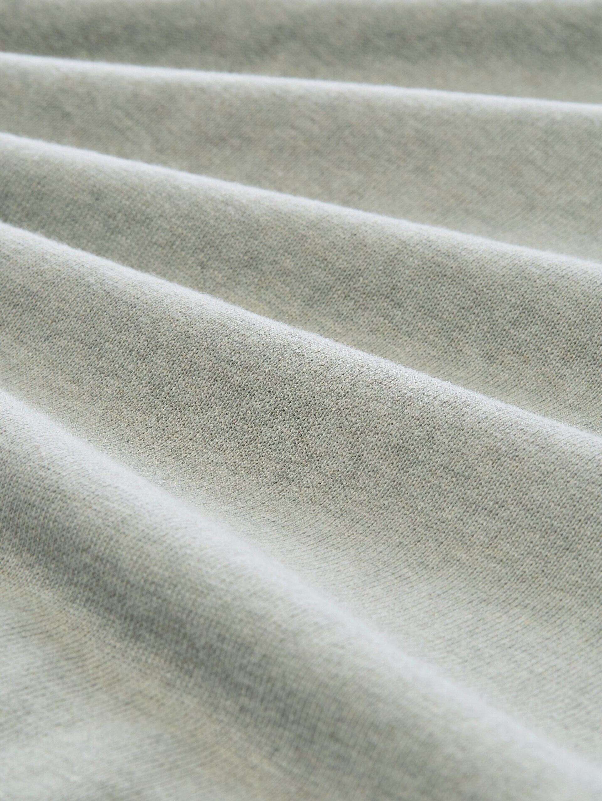 Basic Strickpullover aus Baumwolle - iron mint melange - Material-Ansicht