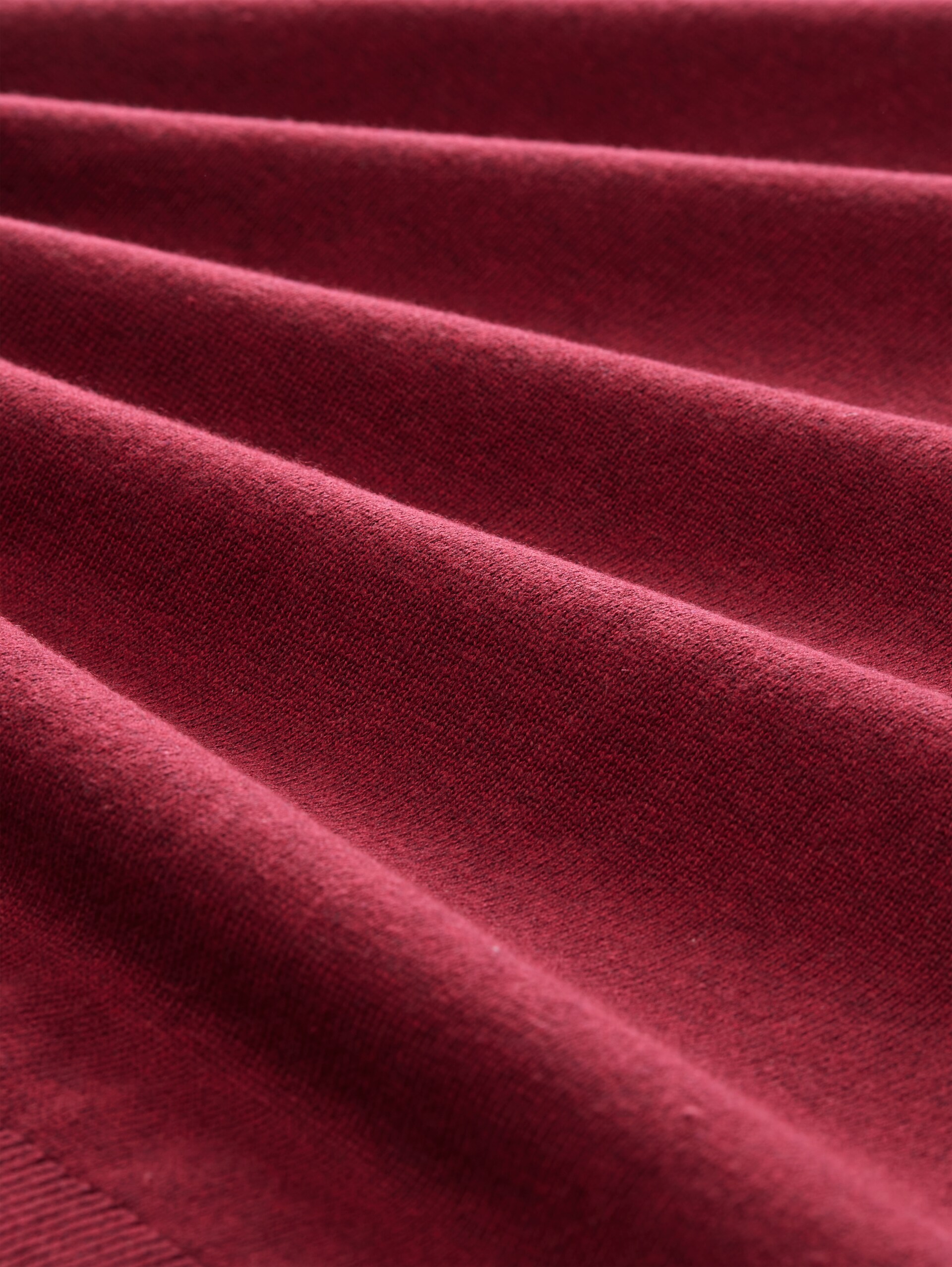 Basic Strickpullover aus Baumwolle - carlet red melange - Material-Ansicht