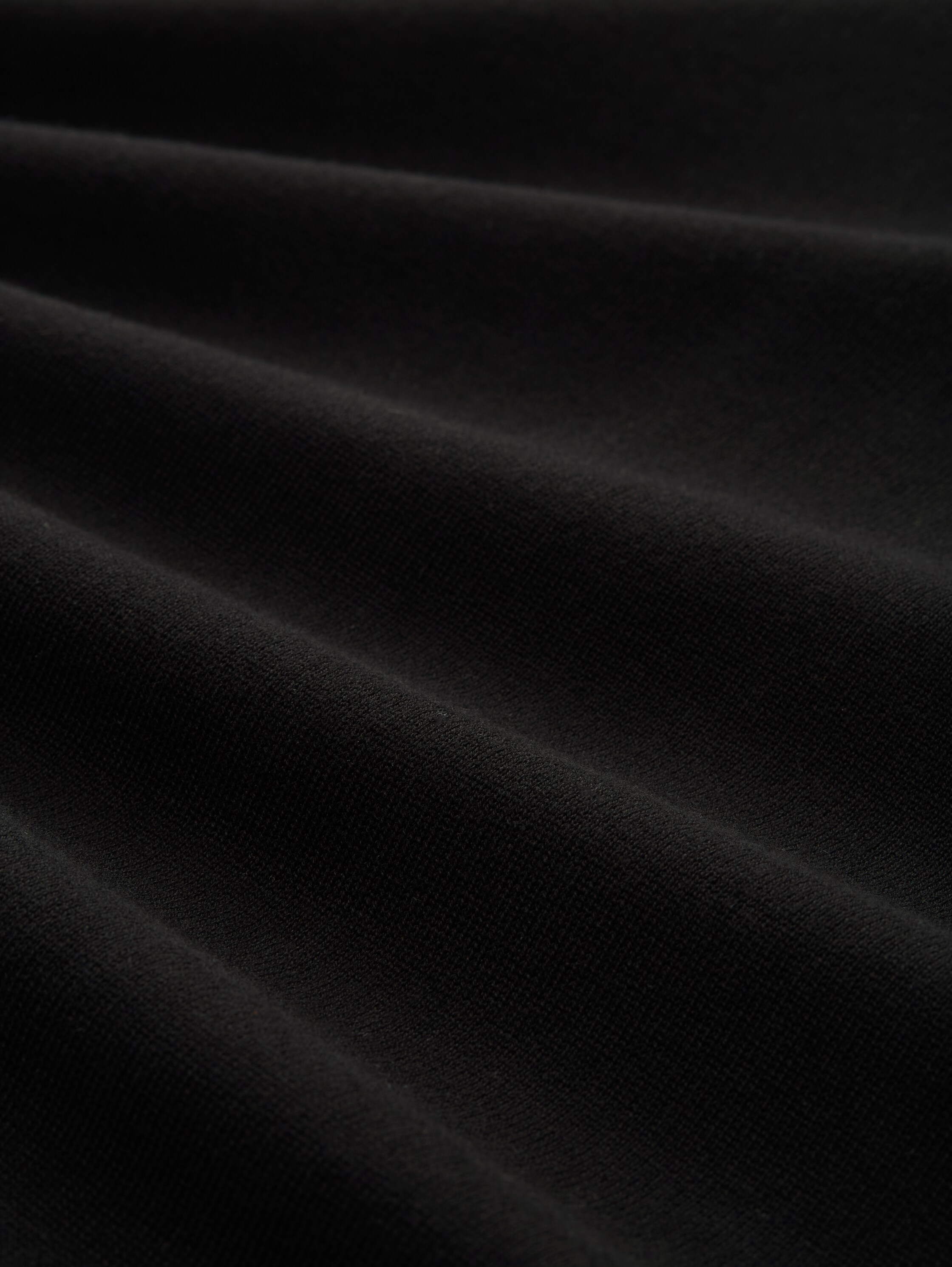 Gebreide trui met V-hals - black - 
