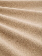 Pull en maille à col en V - hazel brown melange - Vue de la matière