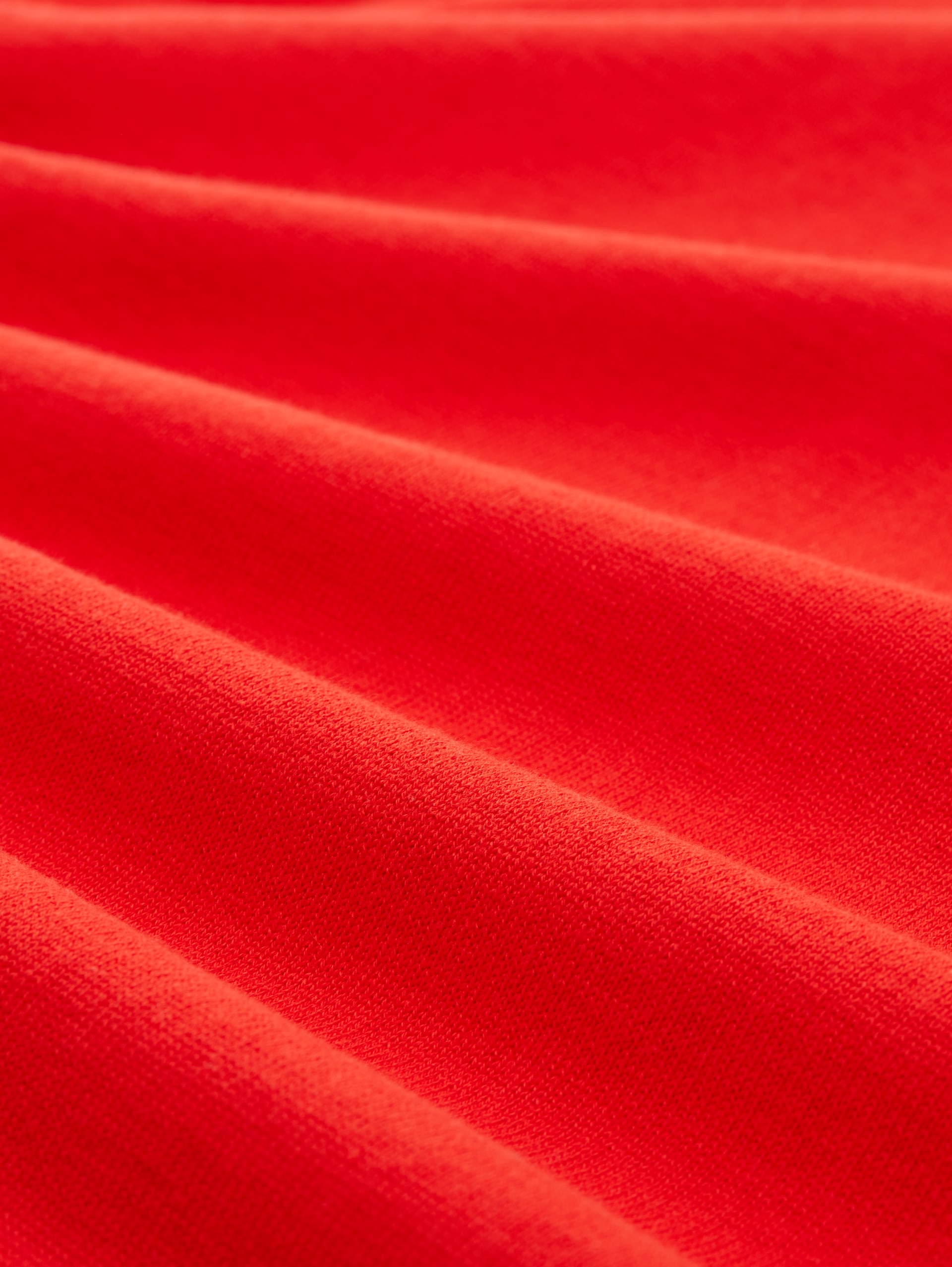 Basic katoenen gebreide trui - Basic Red - Materiaalweergave