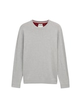 Nicht ausgewählt, Basic Strickpullover aus Baumwolle von , grau