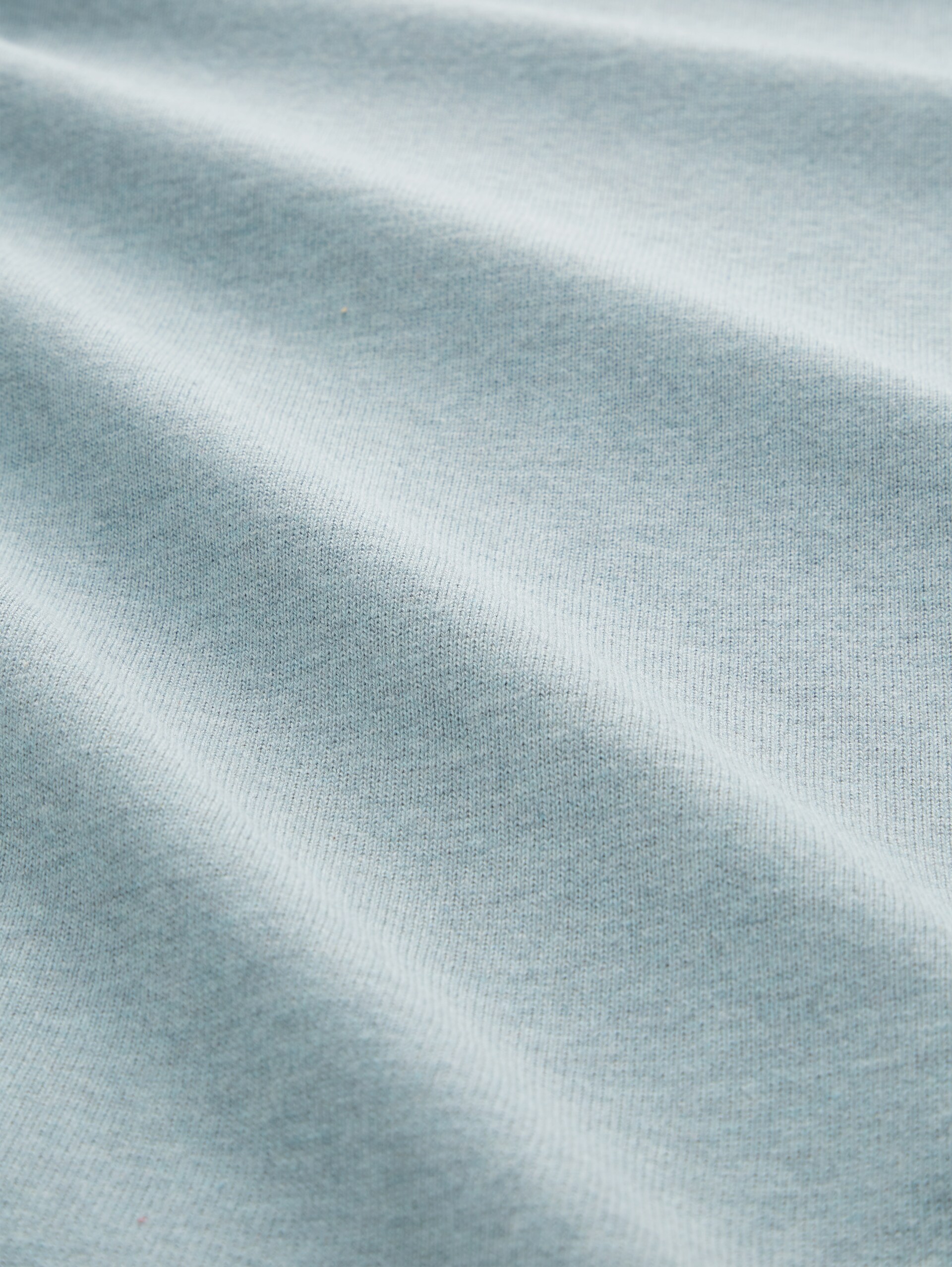 Basic katoenen gebreide trui - dusty ice melange - Materiaalweergave