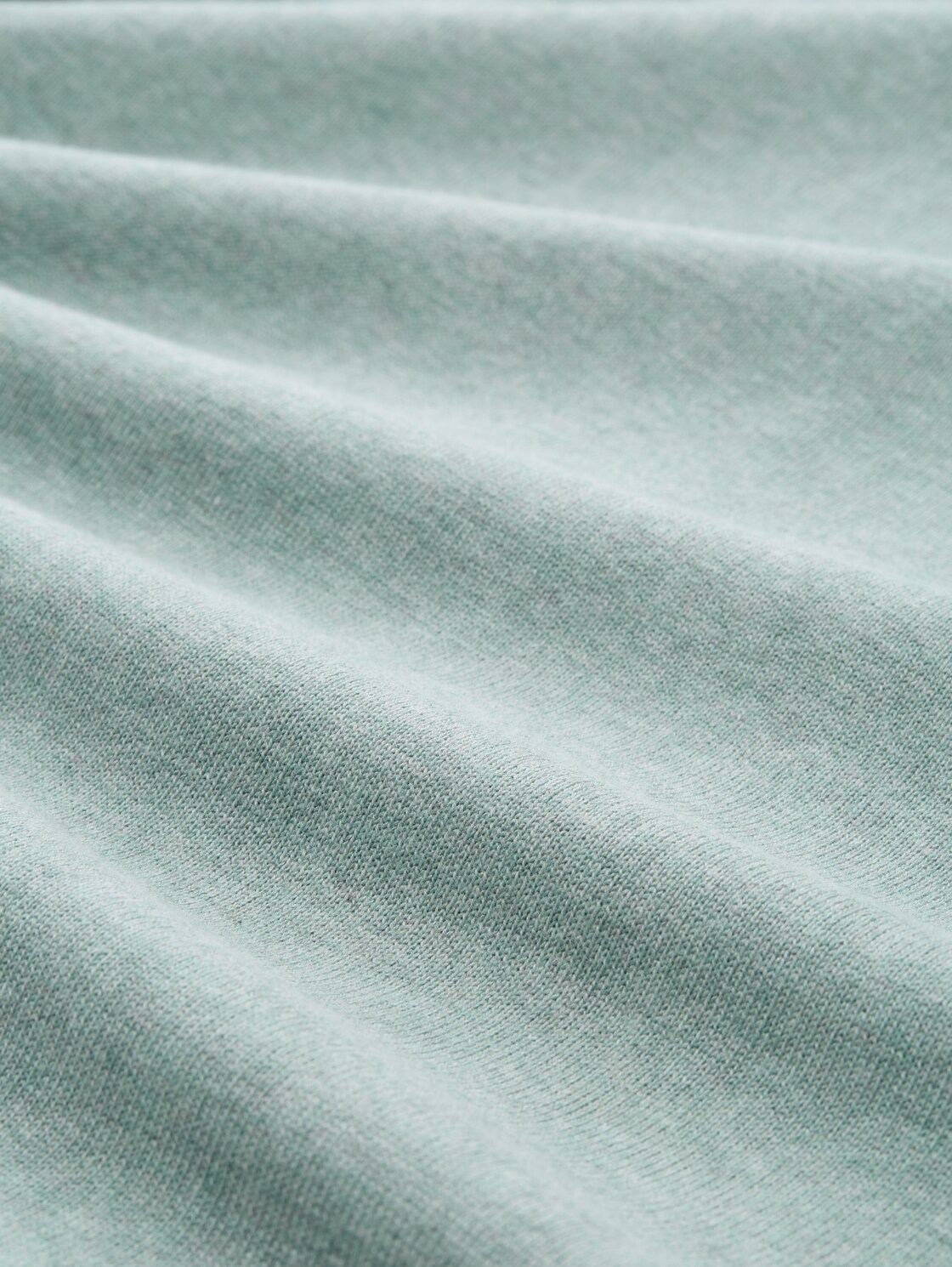 Basic Strickpullover aus Baumwolle - dark smoke green melange - Material-Ansicht