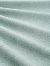 Pull en maille basique en coton - dark smoke green melange - Vue de la matière