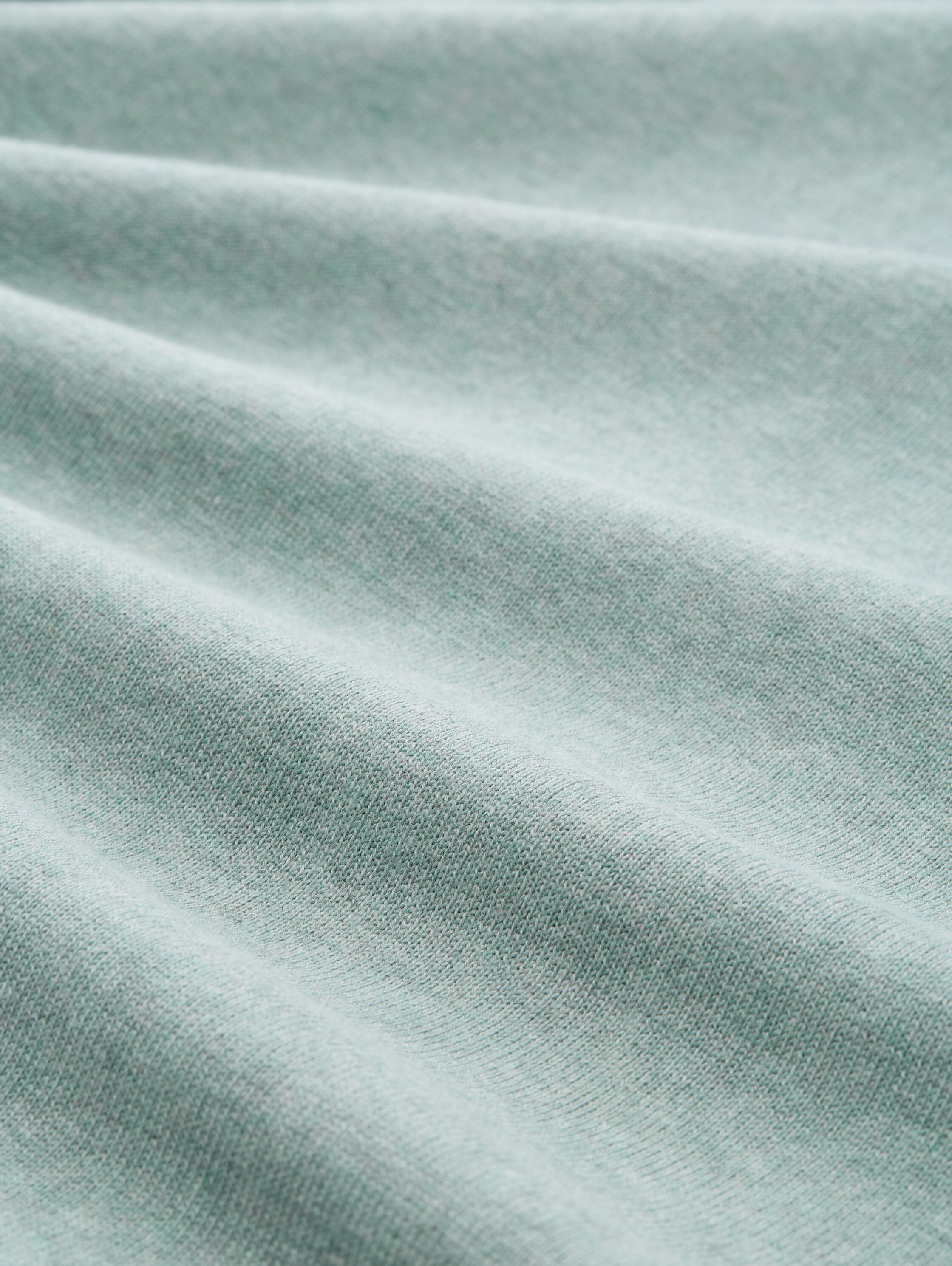 Basic Strickpullover aus Baumwolle - dark smoke green melange - Material-Ansicht