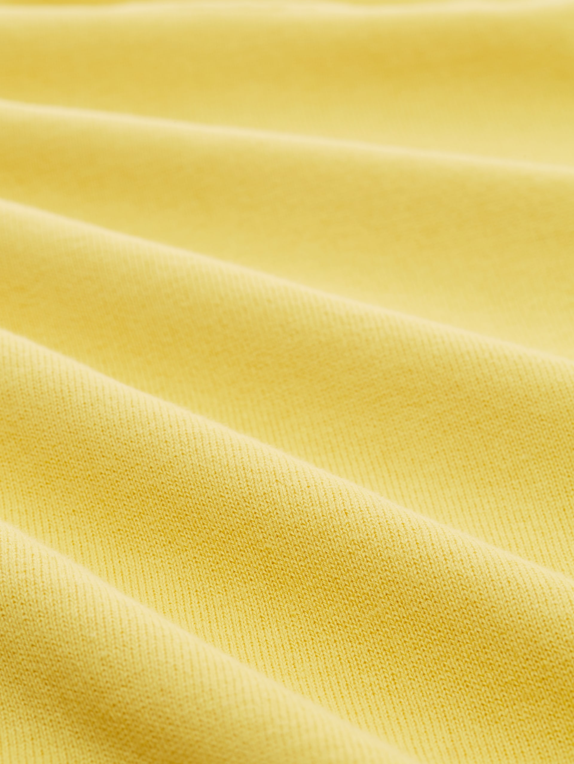 Basic katoenen gebreide trui - sunny yellow - Materiaalweergave